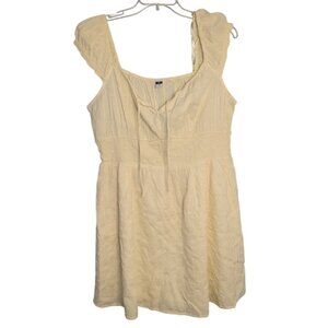 Old Navy Cream Floral Mini Dress Women's Size XL tall coquette babydoll sundress